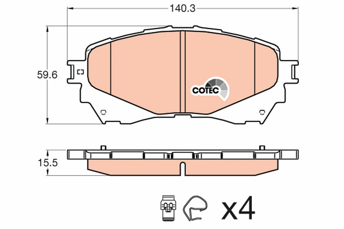 Set placute frana