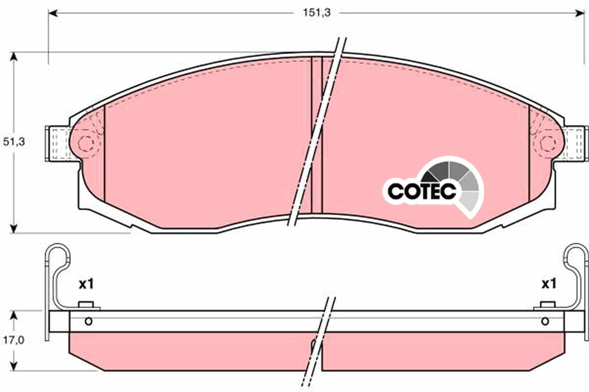 Set placute frana