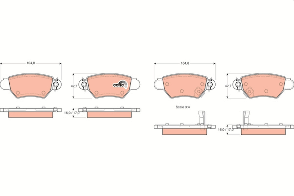 Set placute frana