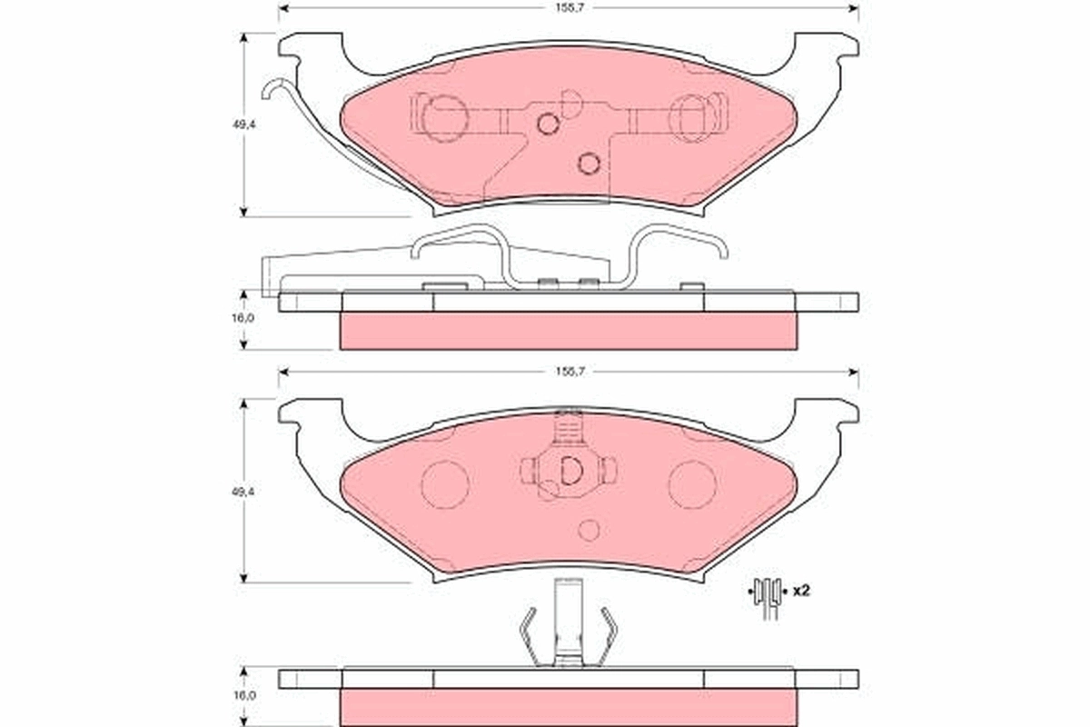 Set placute frana