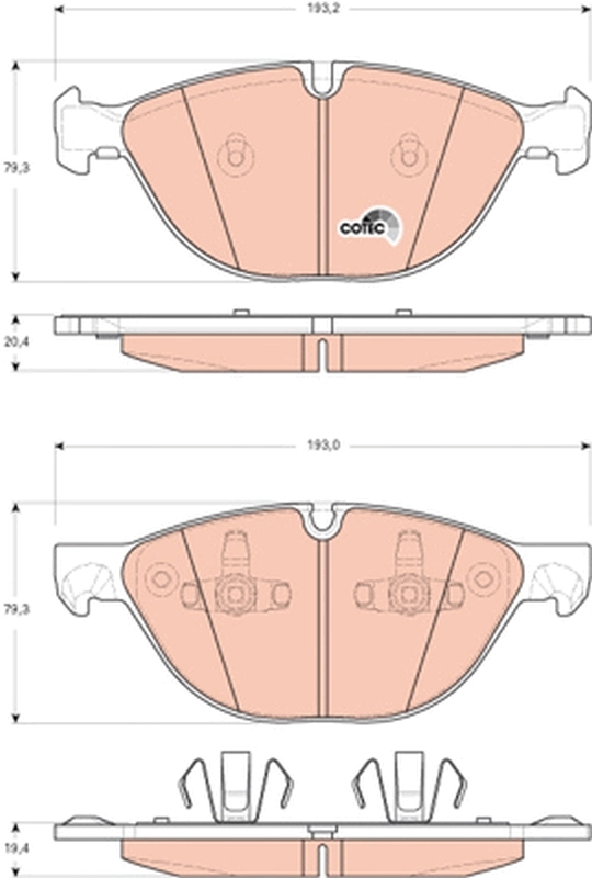 Set placute frana