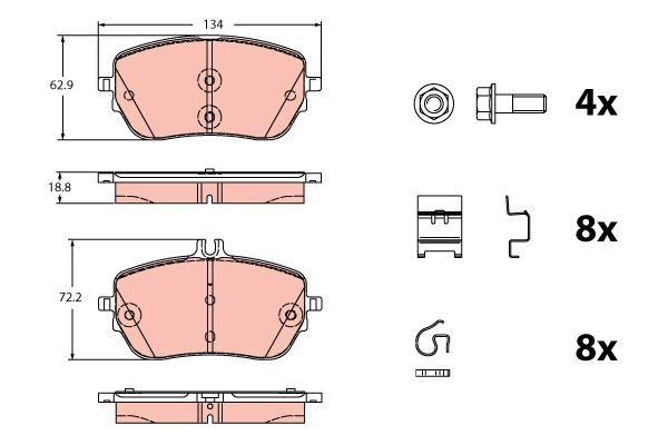 Set placute frana