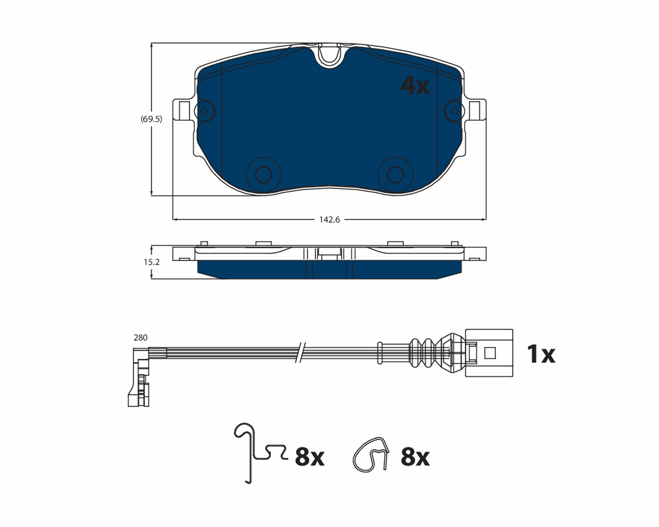 Set placute frana