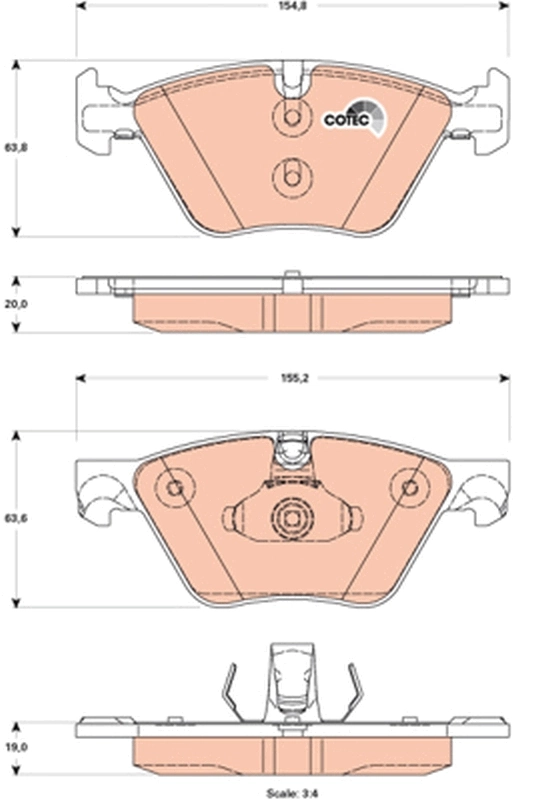 Set placute frana