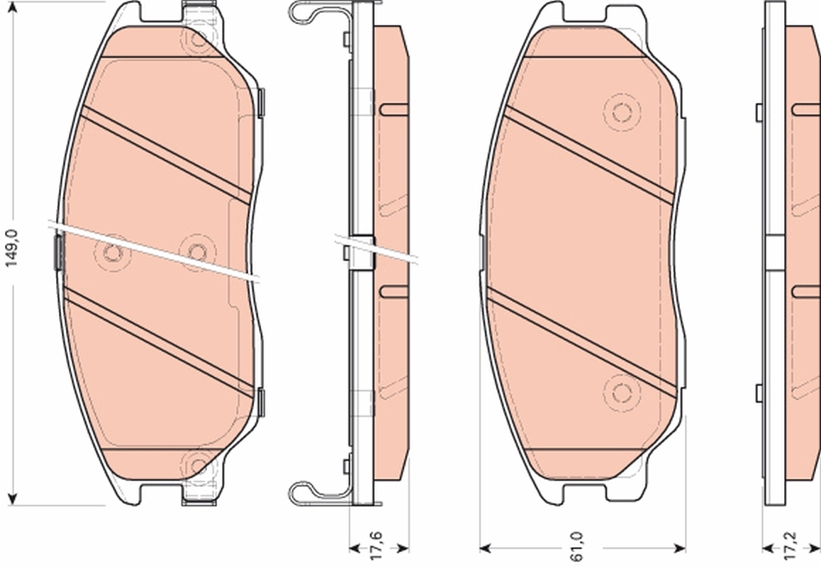 Set placute frana