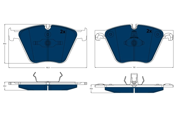 Set placute frana