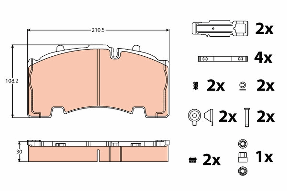 Set placute frana