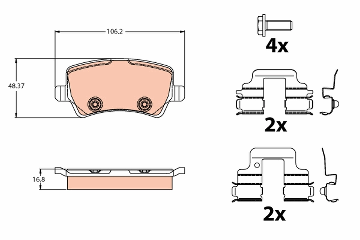 Set placute frana