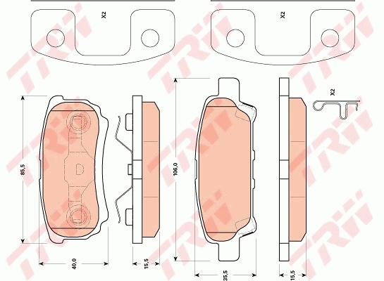 Set placute frana