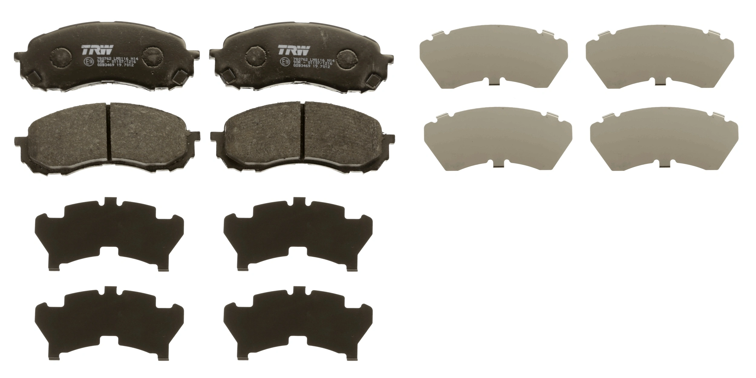 Set placute frana
