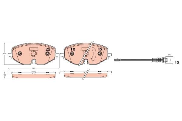Set placute frana,frana disc