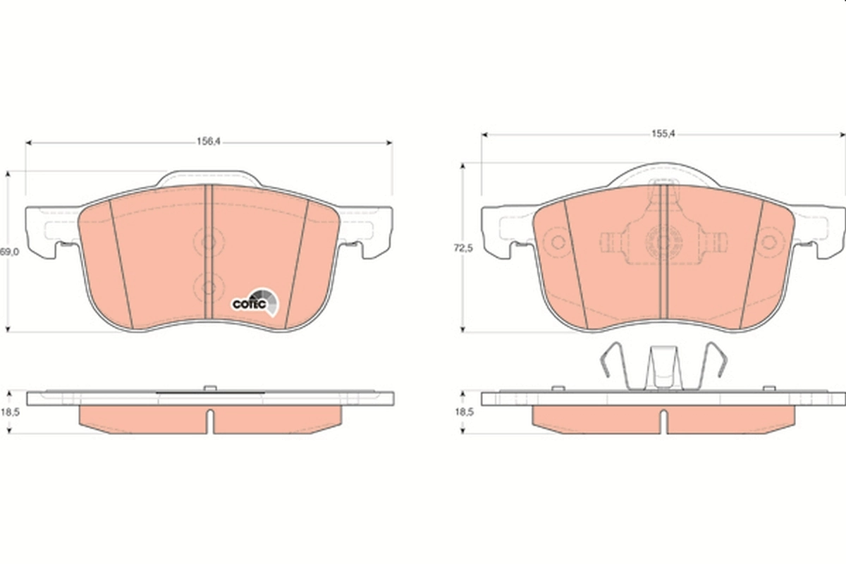 Set placute frana