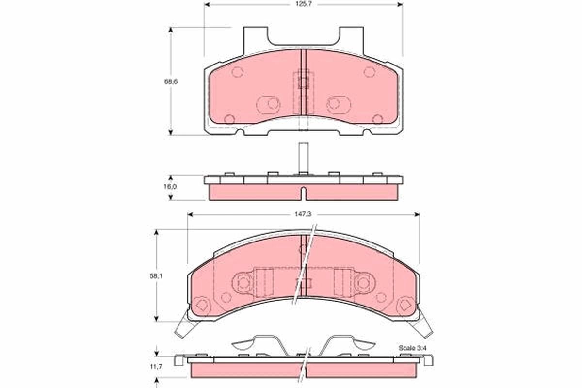 Set placute frana