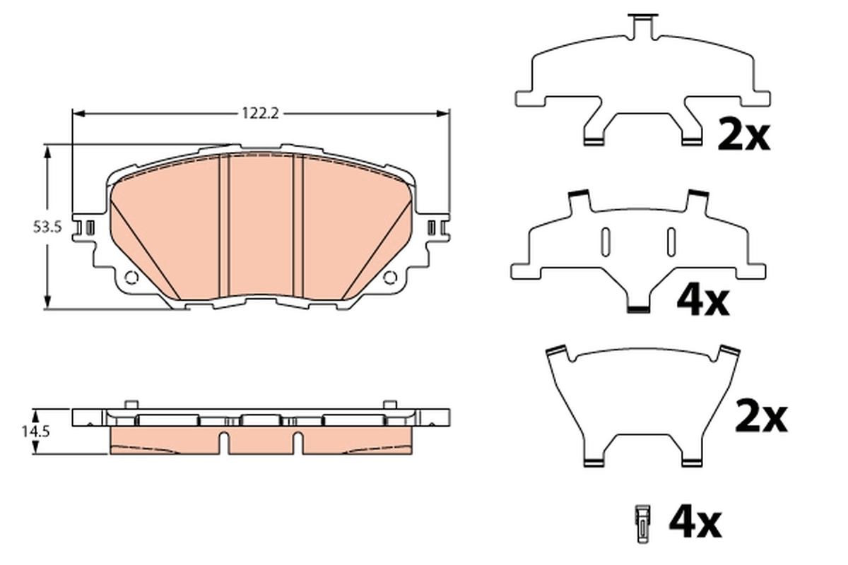 Set placute frana