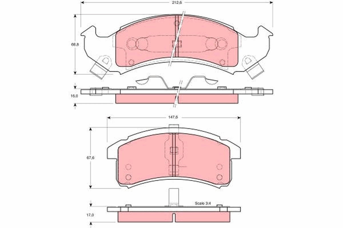 Set placute frana