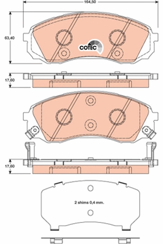 Set placute frana