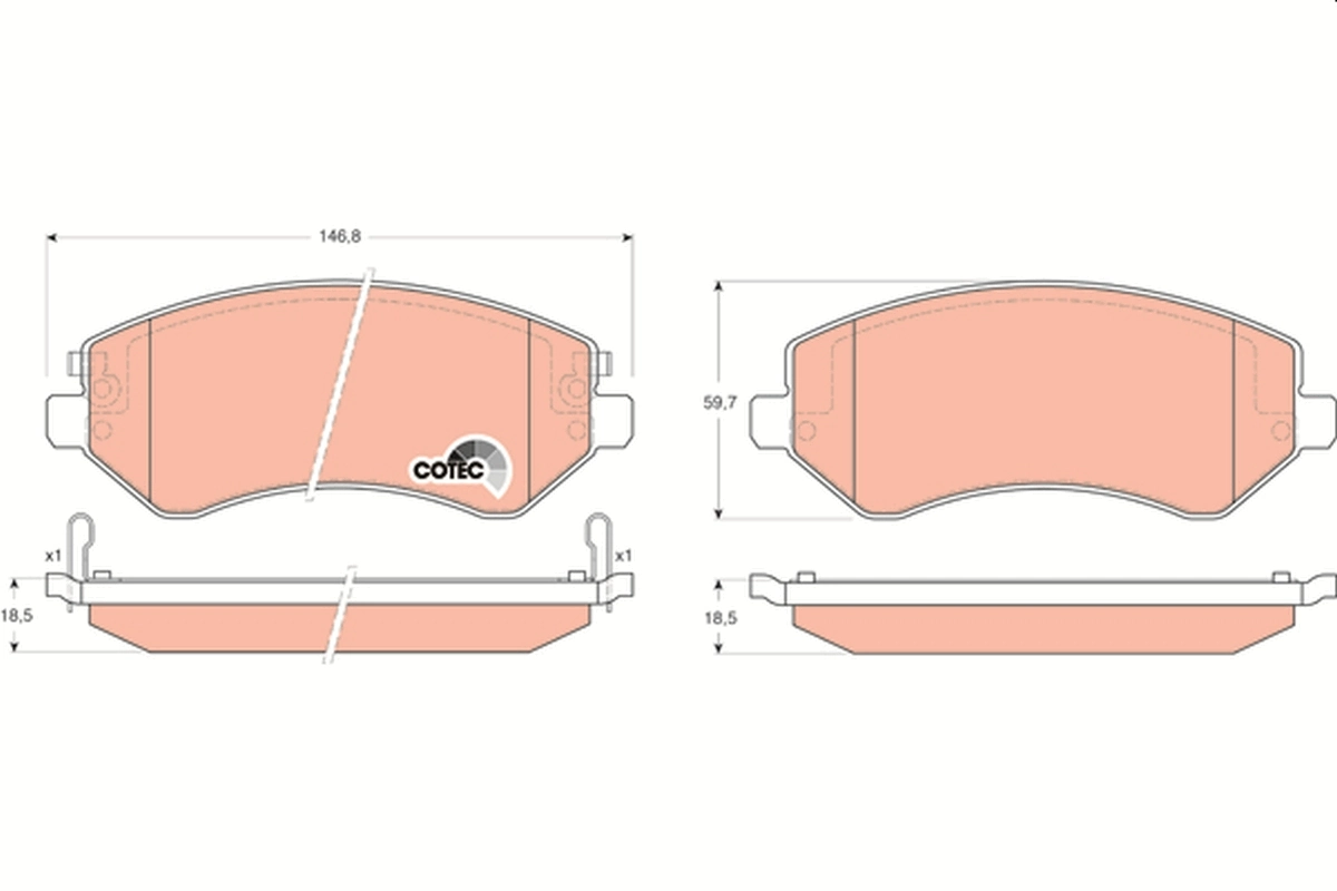 Set placute frana