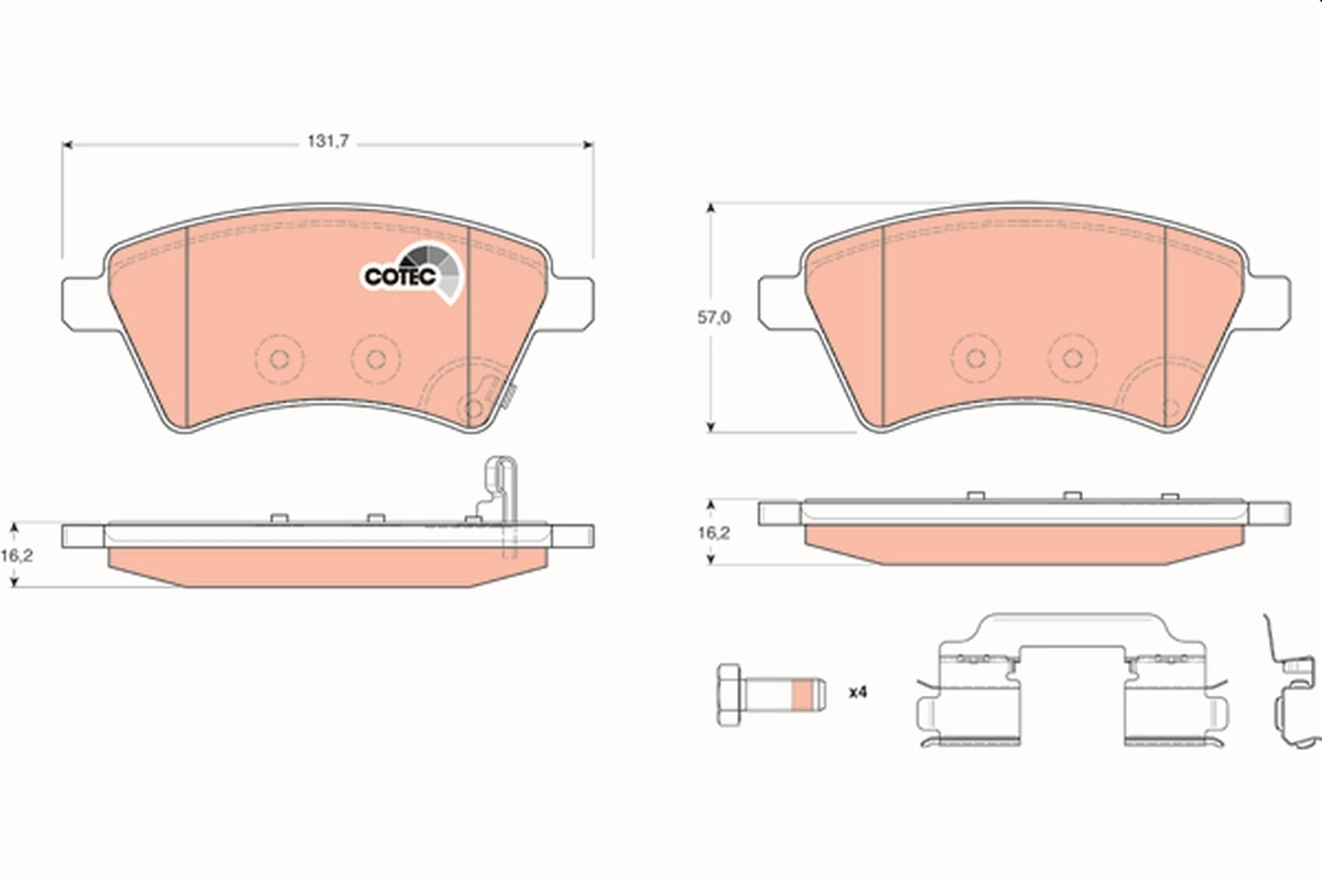 Set placute frana
