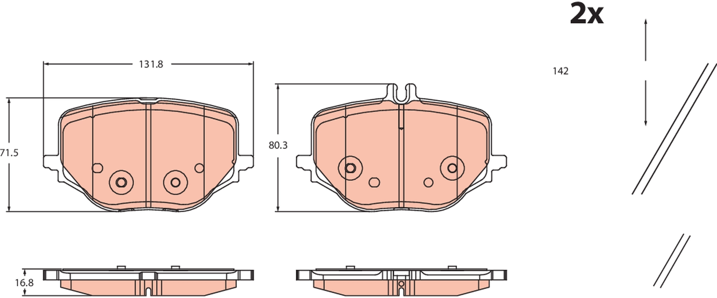 Set placute frana