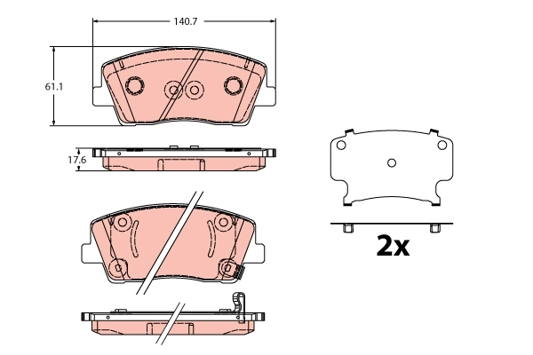 Set placute frana