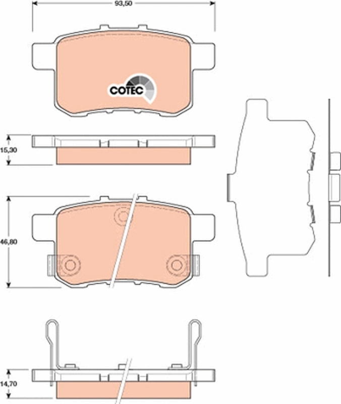 Set placute frana,frana disc