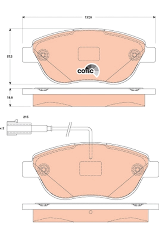 Set placute frana
