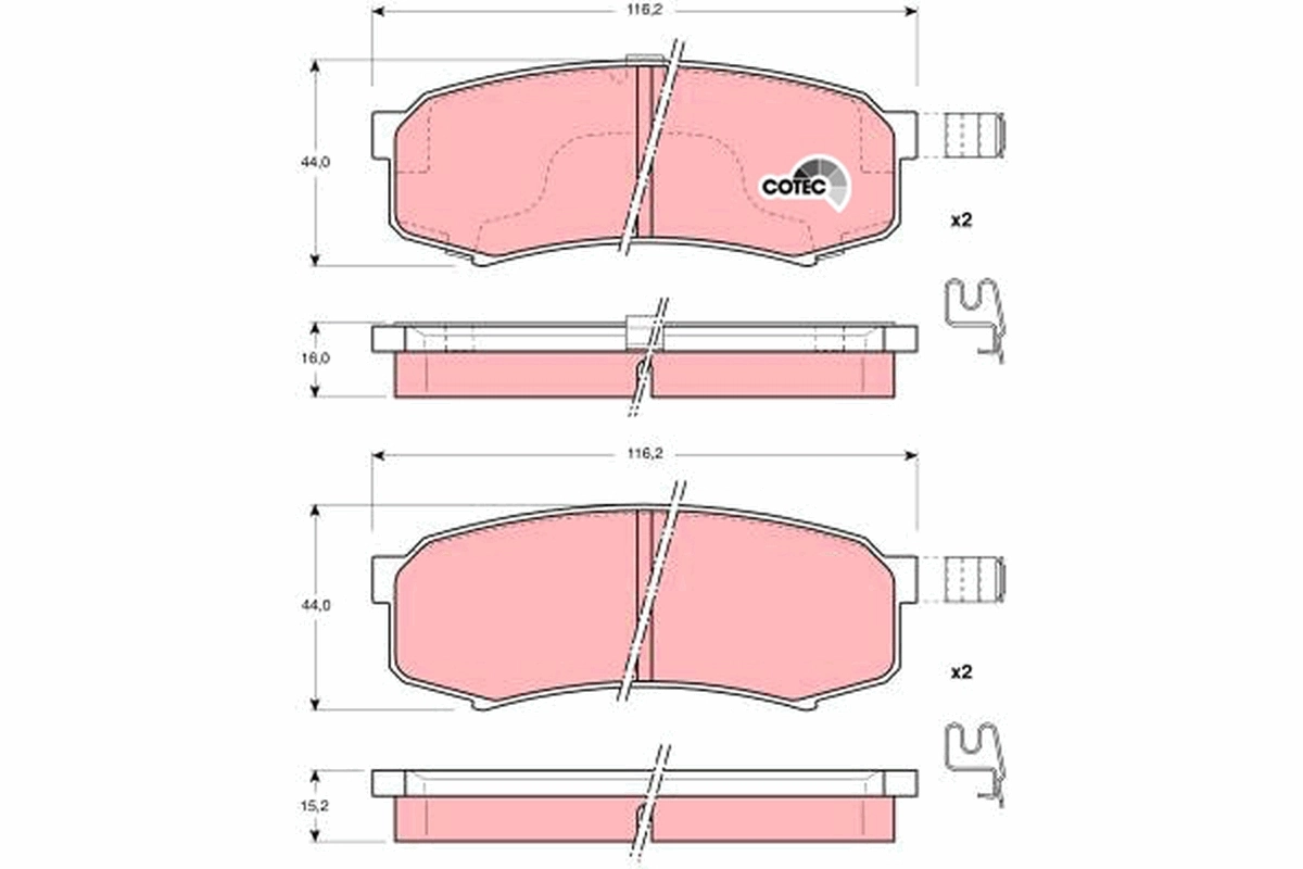 Set placute frana