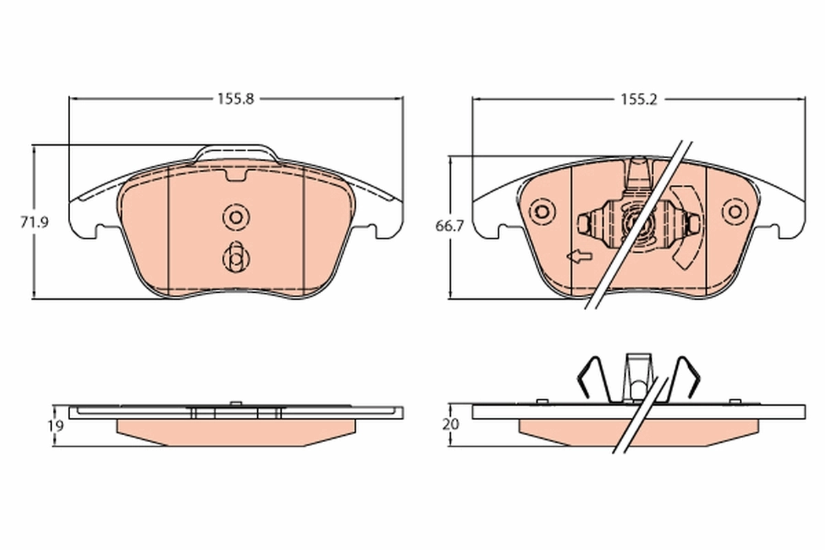 Set placute frana