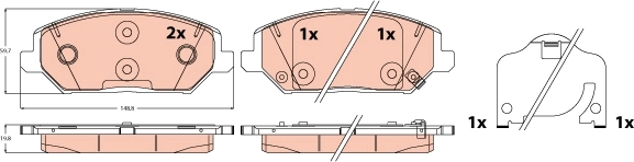 Set placute frana,frana disc