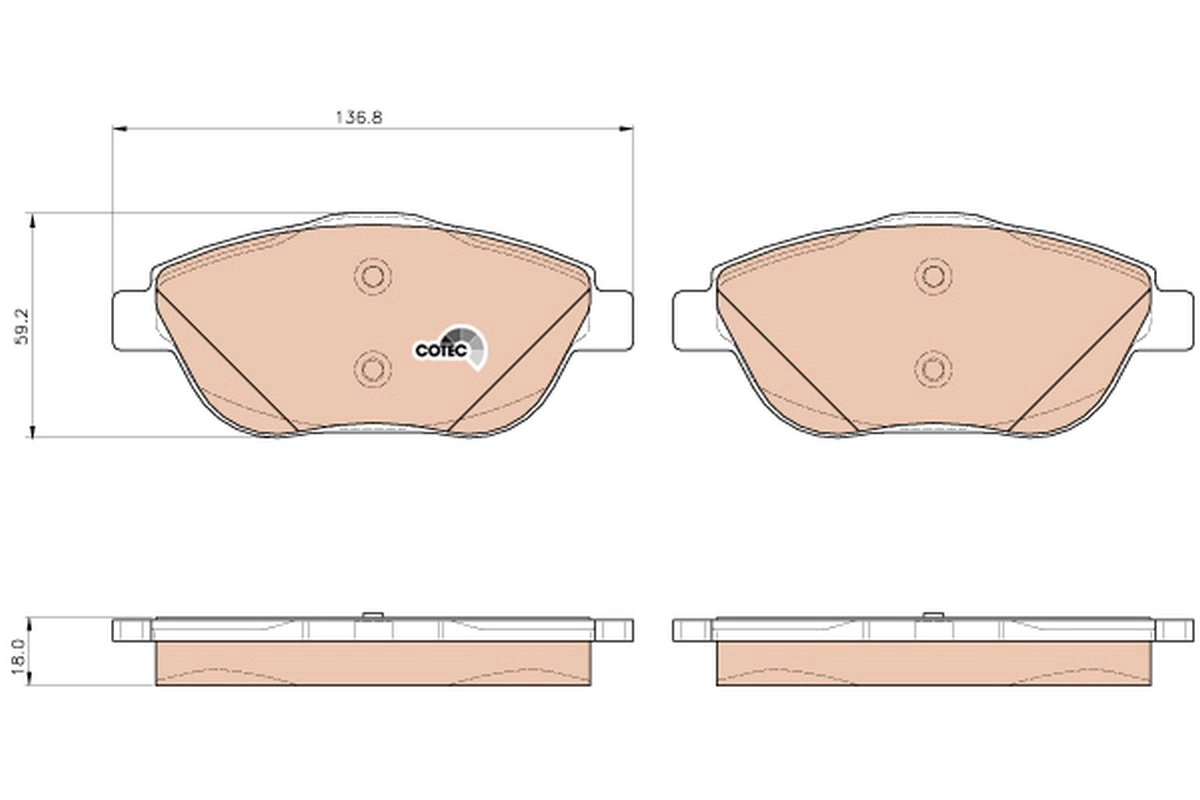 Set placute frana