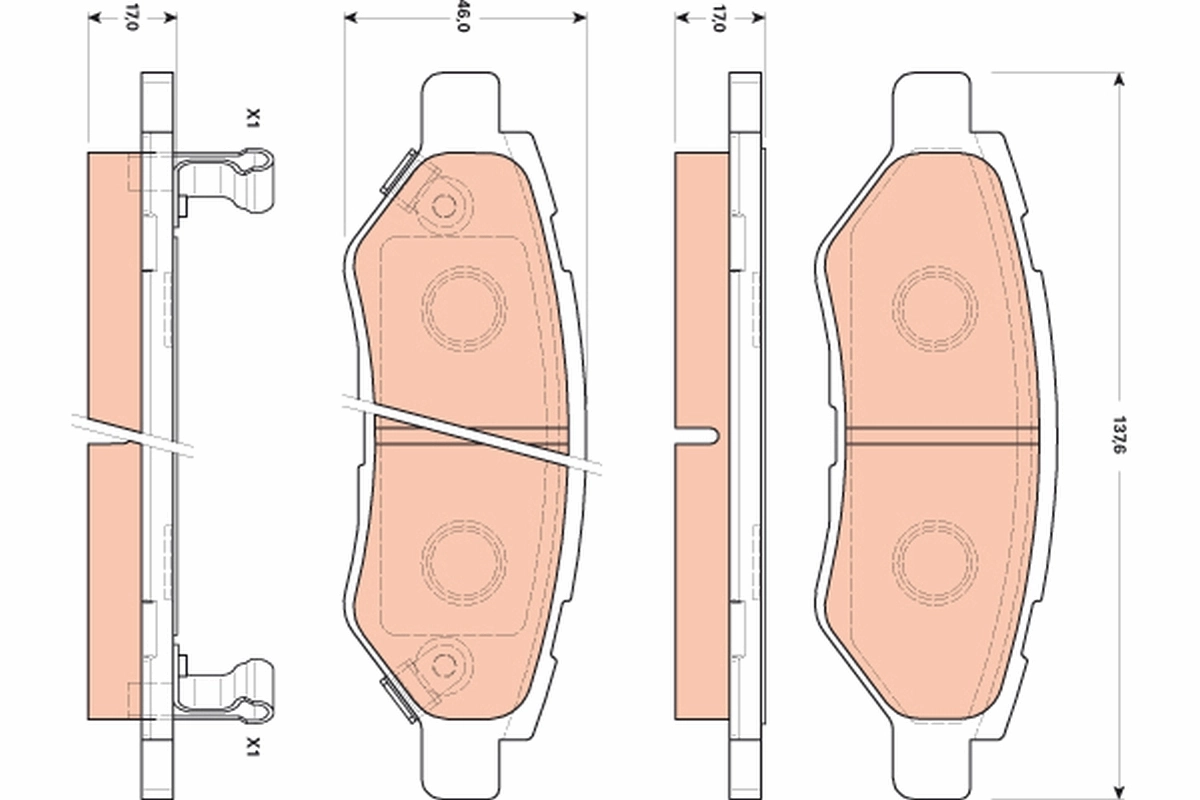 Set placute frana