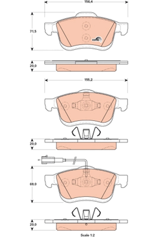 Set placute frana,frana disc