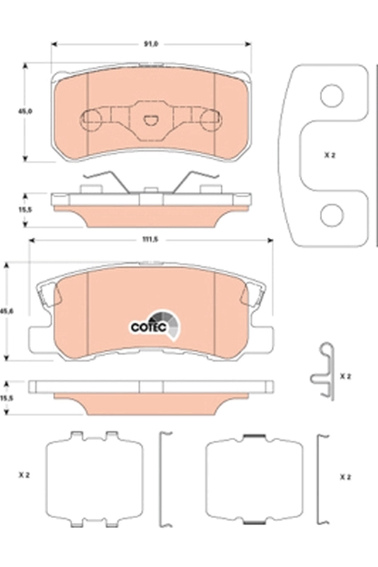 Set placute frana