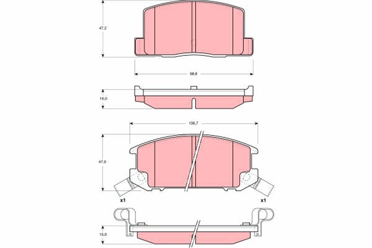 Set placute frana