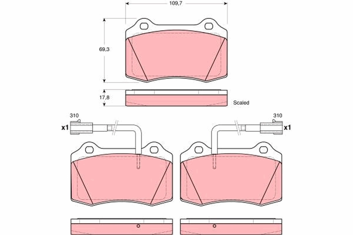 Set placute frana