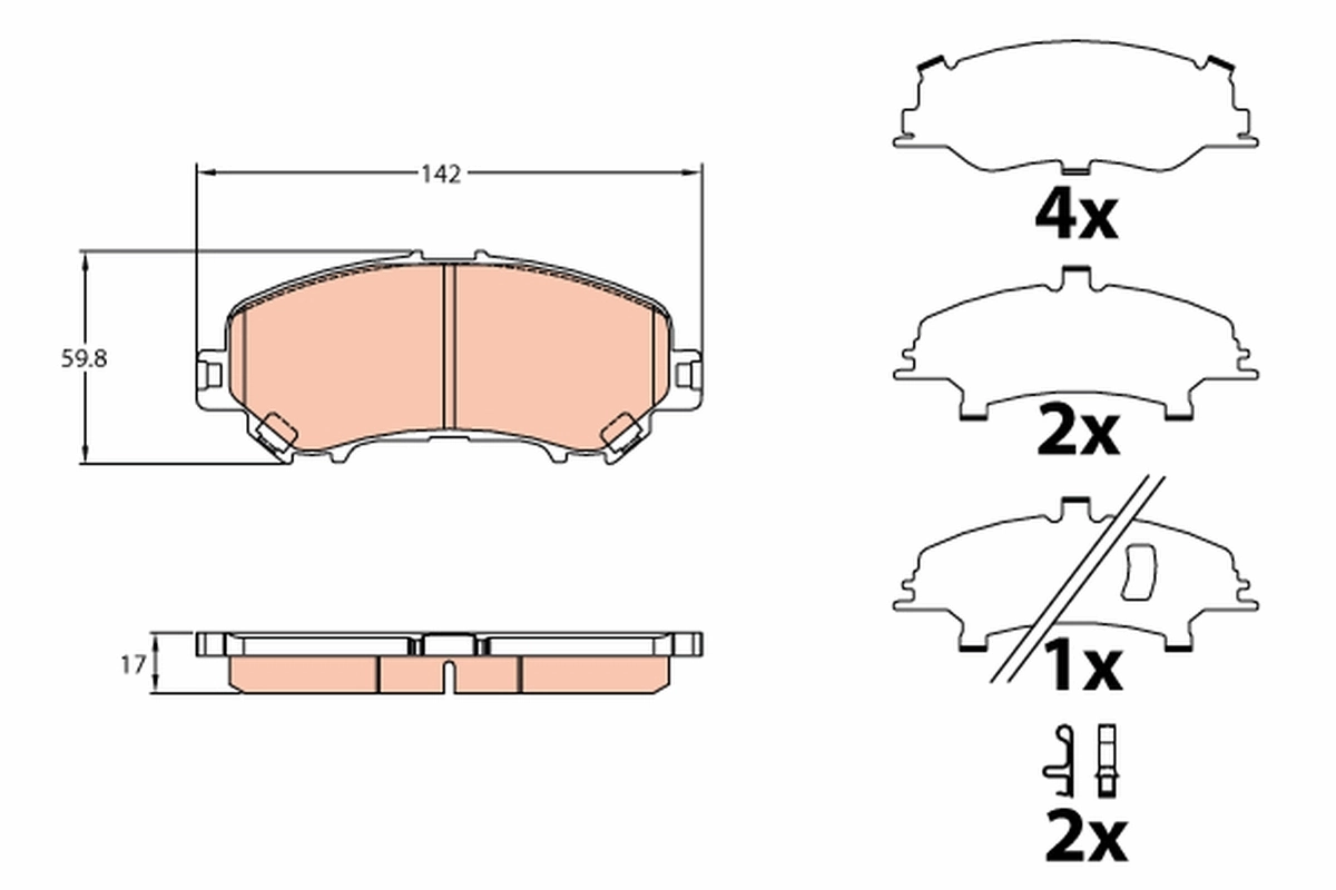Set placute frana