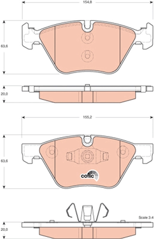 Set placute frana