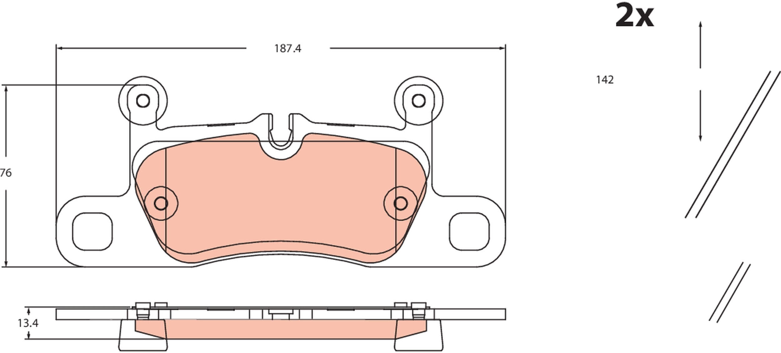 Set placute frana