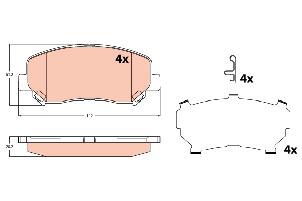 Set placute frana