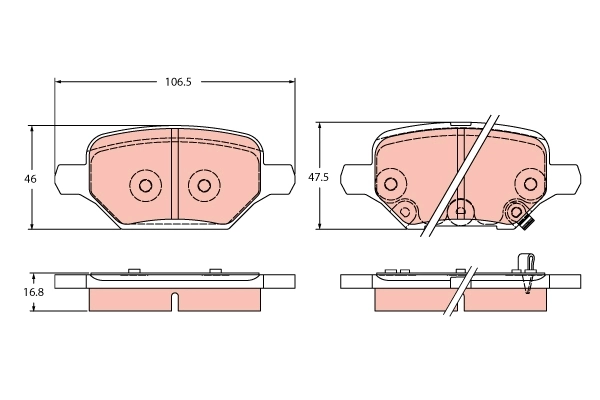 Set placute frana,frana disc