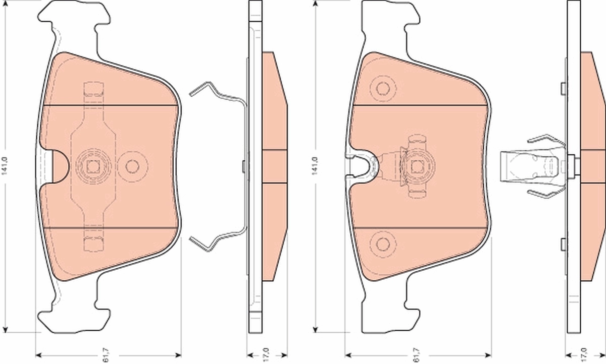 Set placute frana