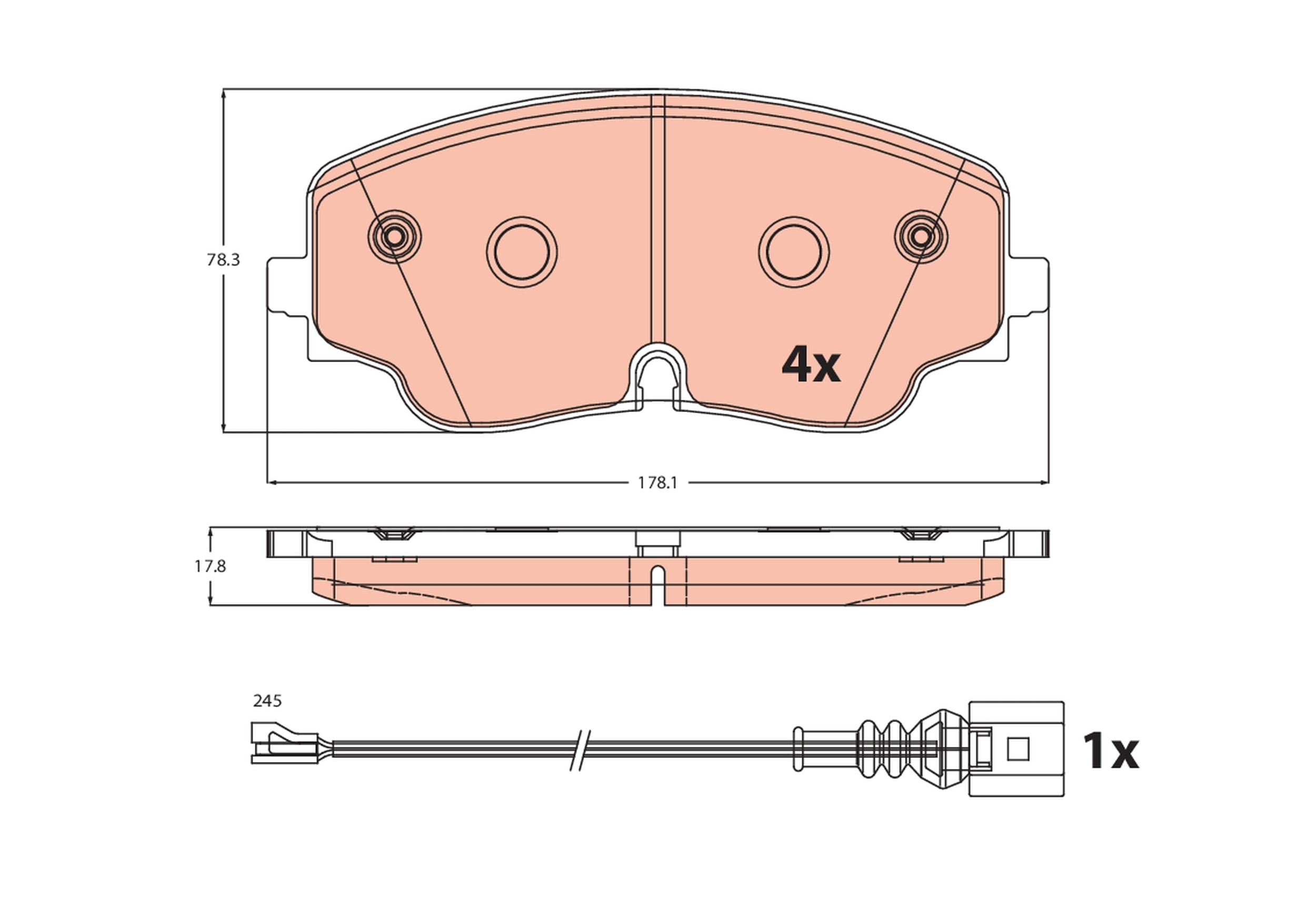 Set placute frana