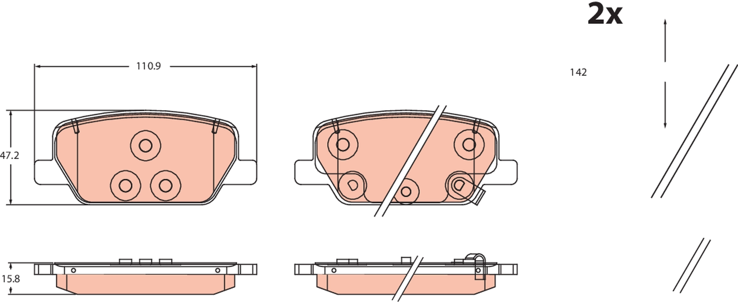 Set placute frana