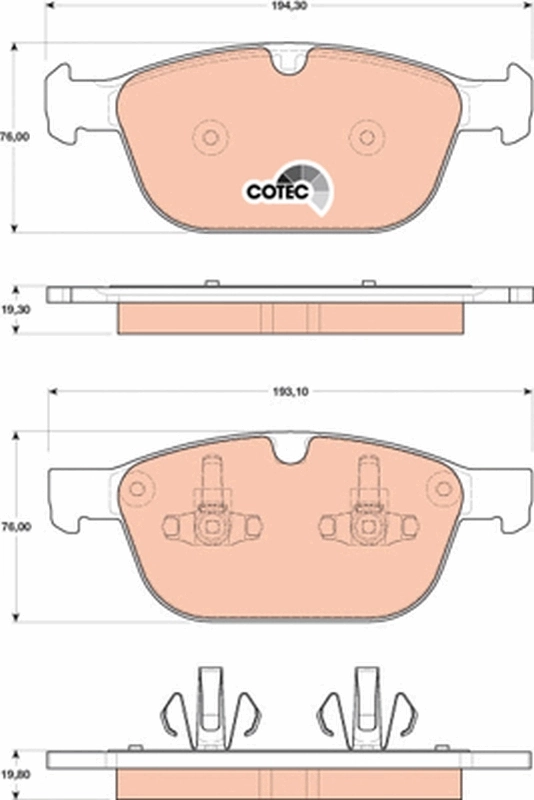 Set placute frana