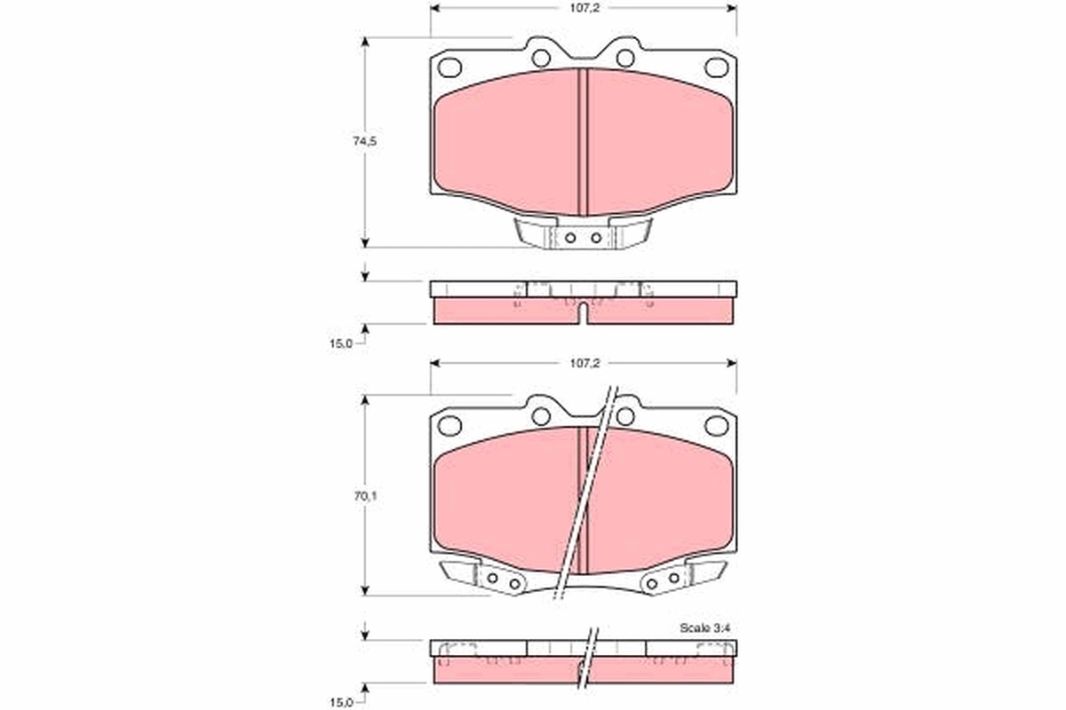 Set placute frana