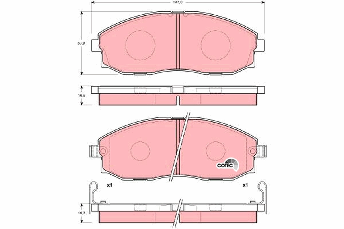Set placute frana