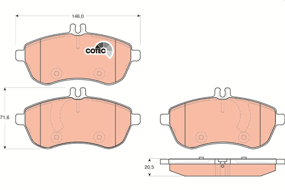 Set placute frana