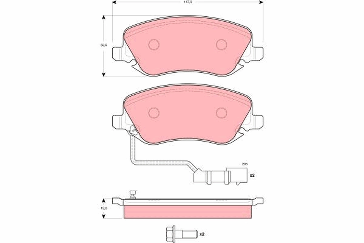 Set placute frana