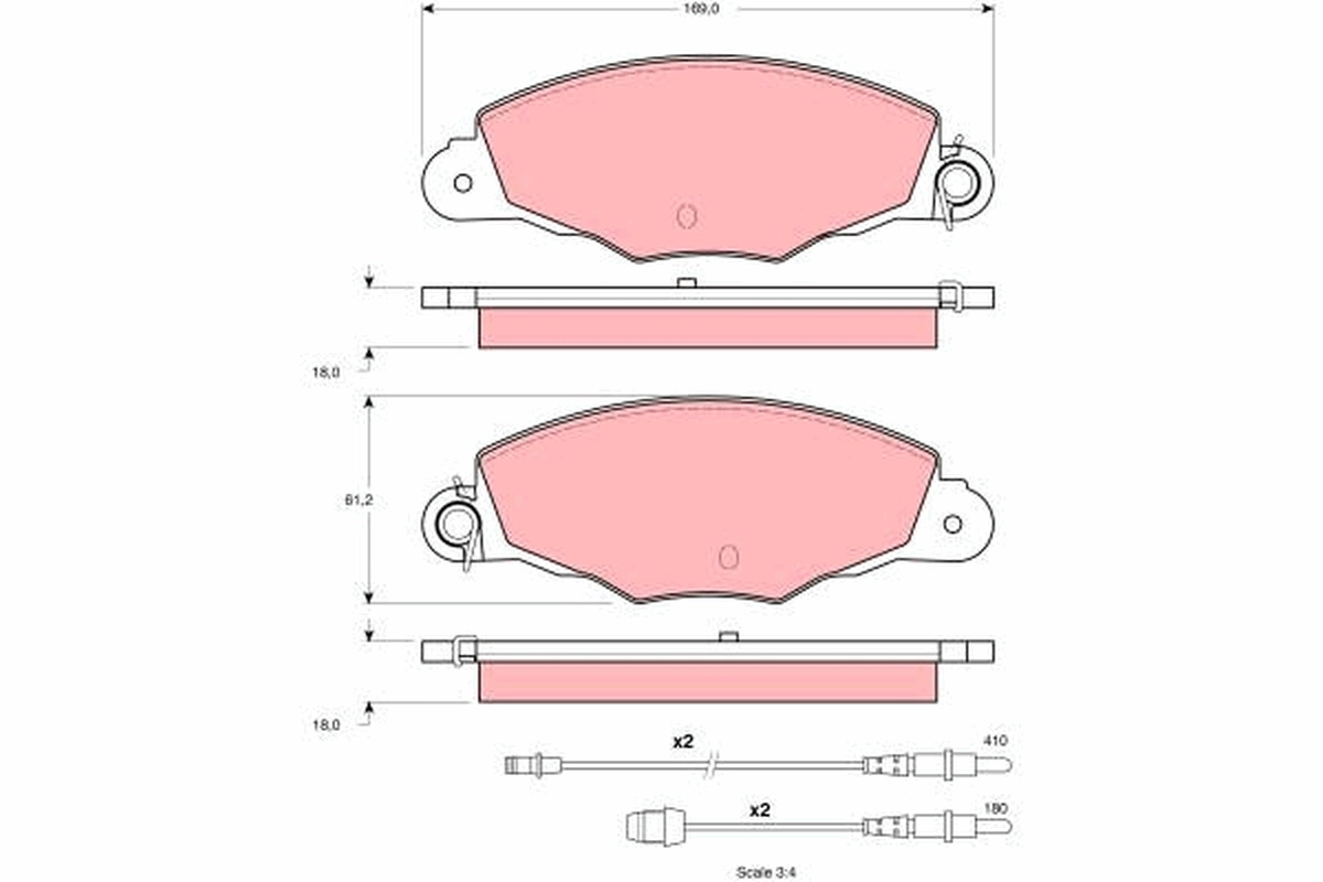 Set placute frana