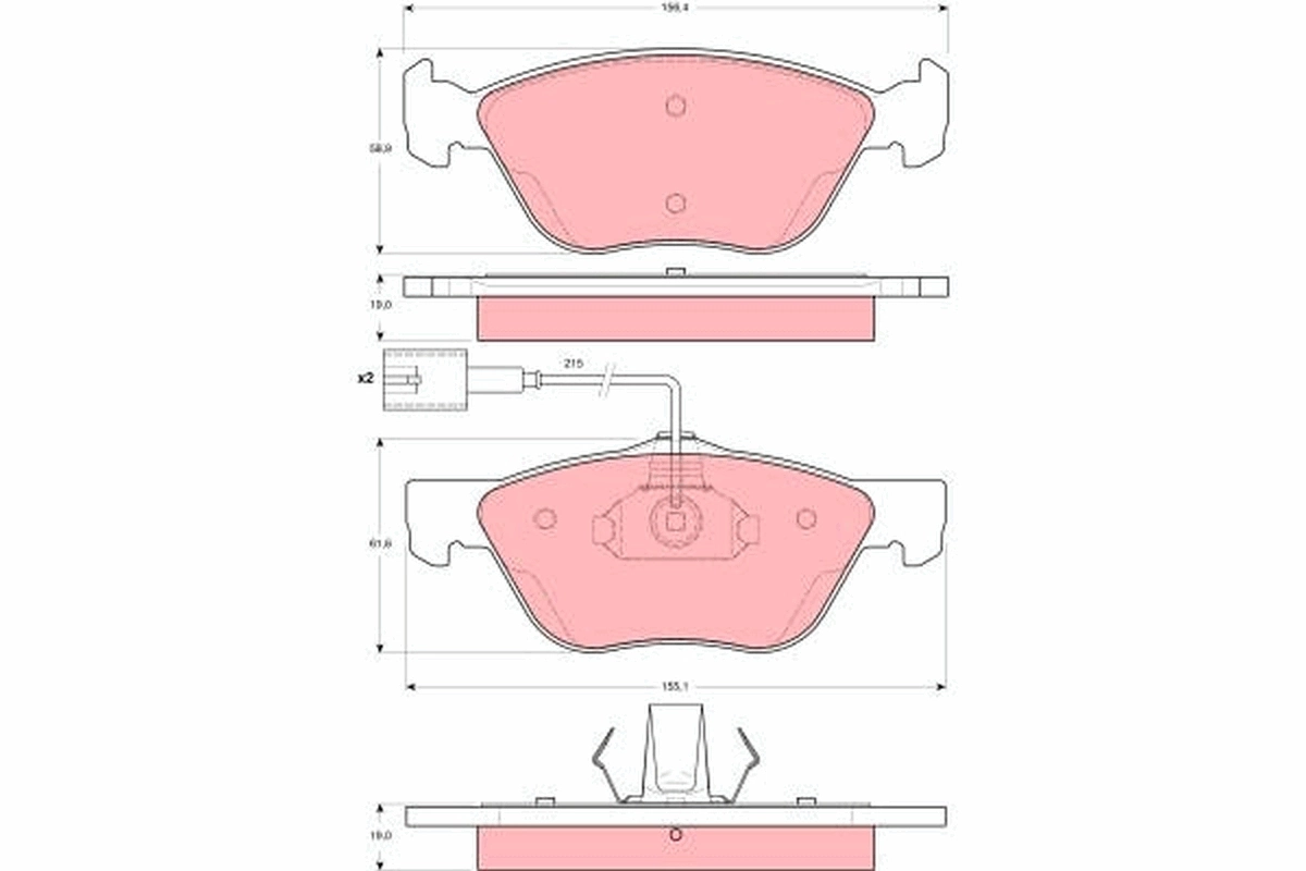 Set placute frana